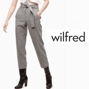 Wilfred Wool Cashmere Gray Tie-Front Ankle Pants S (6)